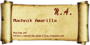 Machnik Amarilla névjegykártya